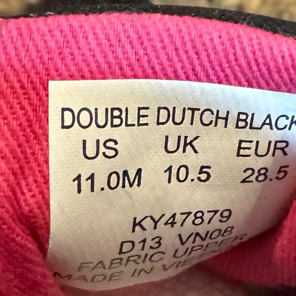 Keds Double Dutch Black Sparkle Heart Charm Sneakers - Girls Sz 11 - Picture 6 of 6